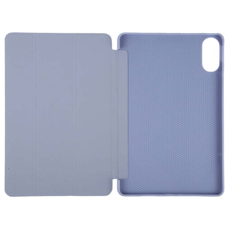 For Huawei MatePad SE 11 2024 Tri-fold Silicone Leather Tablet Case(Lavender) - Huawei by buy2fix | Online Shopping UK | buy2fix