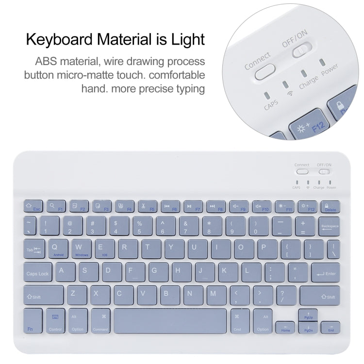 For Huawei MatePad Air 11.5 Square Button Bluetooth Keyboard Rotatable Holder Leather Case(Lavender Purple) - Huawei Keyboard by buy2fix | Online Shopping UK | buy2fix