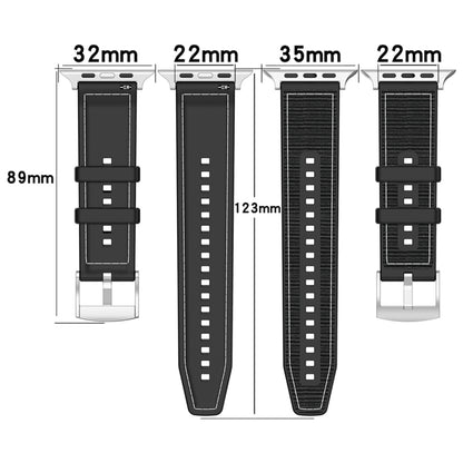 For Apple Watch Ultra 2 49mm Official Buckle Hybrid Nylon Braid Silicone Watch Band(Grey) - Watch Bands by buy2fix | Online Shopping UK | buy2fix