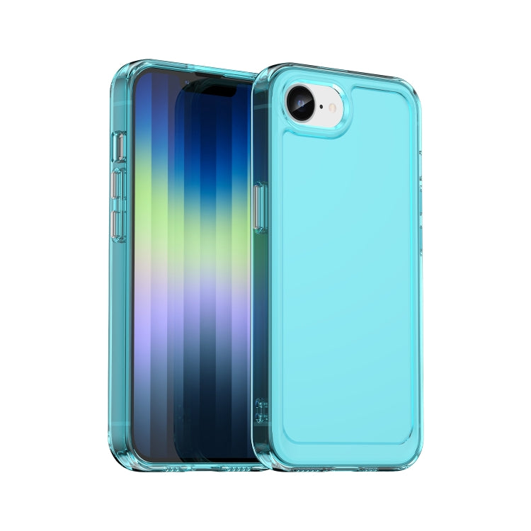 For iPhone SE 2024 Candy Series TPU Phone Case(Transparent Blue) - More iPhone Cases by buy2fix | Online Shopping UK | buy2fix