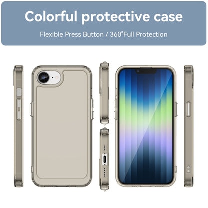 For iPhone SE 2024 Candy Series TPU Phone Case(Transparent Grey) - More iPhone Cases by buy2fix | Online Shopping UK | buy2fix