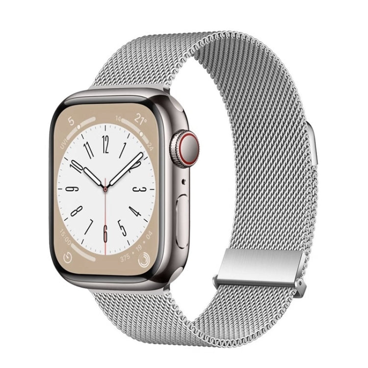 For Apple Watch Series 2 42mm ZGA Milanese Magnetic Metal Watch Band(Silver) - Watch Bands by ZGA | Online Shopping UK | buy2fix