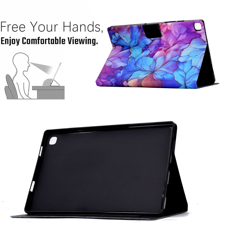 For Samsung Galaxy Tab S6 Lite 2024/2022 Voltage Painted Smart Leather Tablet Case(Petals) - Tab S6 Lite P610 / P615 by buy2fix | Online Shopping UK | buy2fix