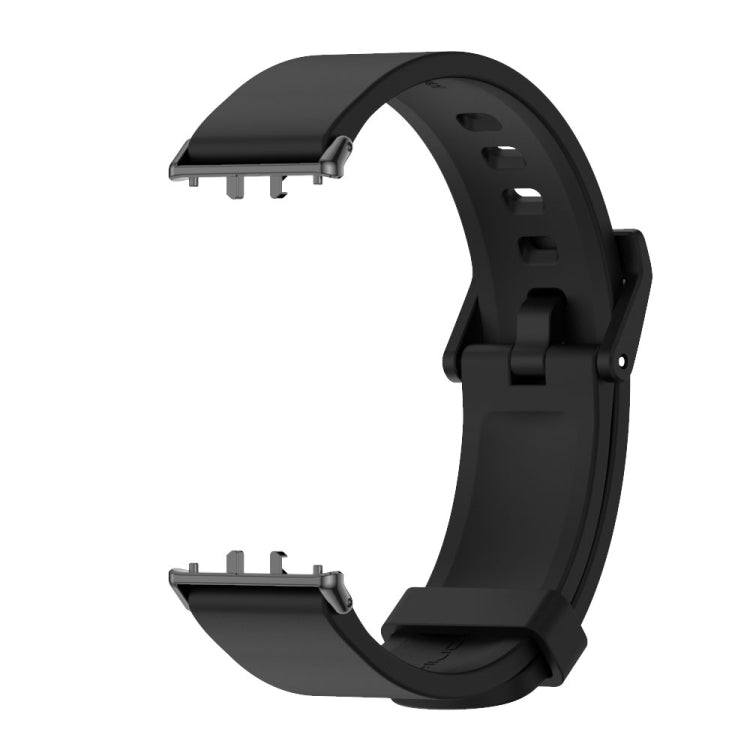 For Samsung Galaxy Fit 3 Mijobs Silicone Watch Band(Black) - Watch Bands by MIJOBS | Online Shopping UK | buy2fix