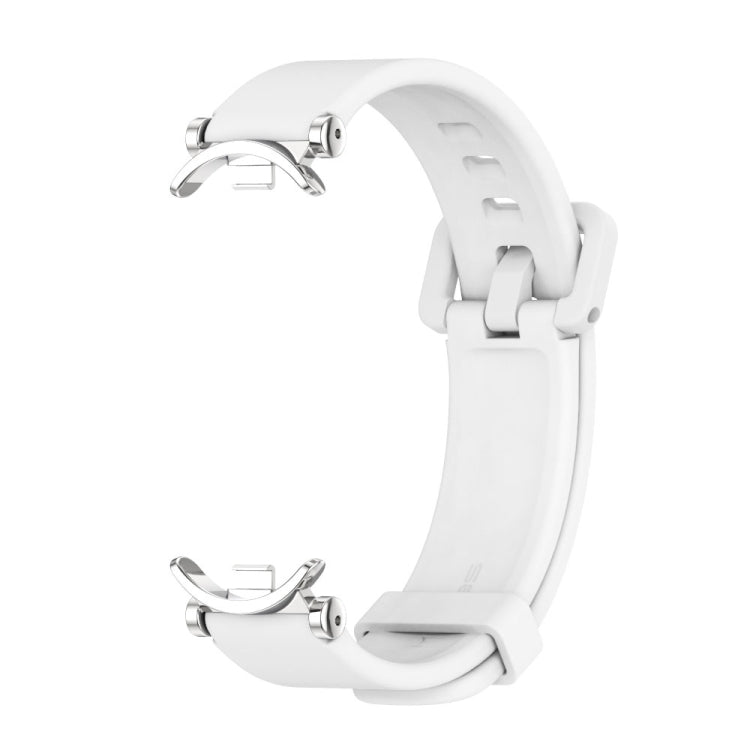 For Xiaomi Mi Band 8 / 9 / 9 NFC Mijobs GT4 Silicone Breathable Watch Band(White Silver) - Watch Bands by MIJOBS | Online Shopping UK | buy2fix