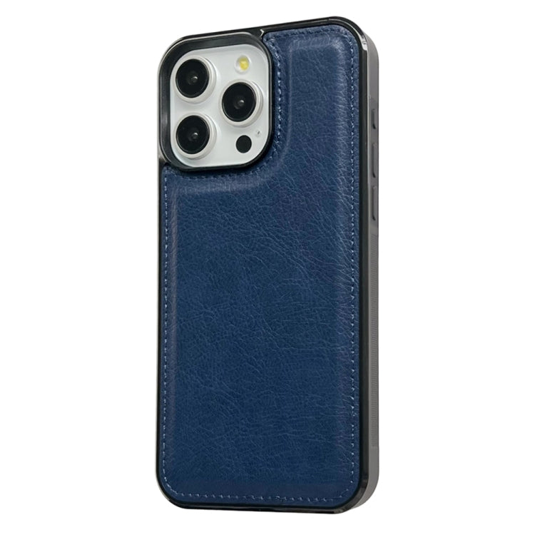 For iPhone 16 Pro Max Cowhide Texture Back Cover Phone Case(Royal Blue) - iPhone 16 Pro Max Cases by buy2fix | Online Shopping UK | buy2fix