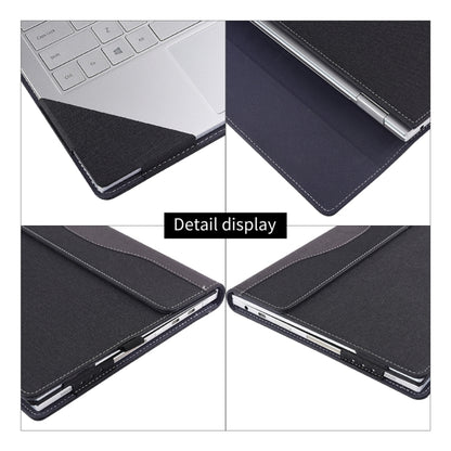 For Microsoft Surface Laptop 6 13.5 inch Cloth Texture Laptop Leather Case With Stand Function(Black) - 13.3 inch by buy2fix | Online Shopping UK | buy2fix