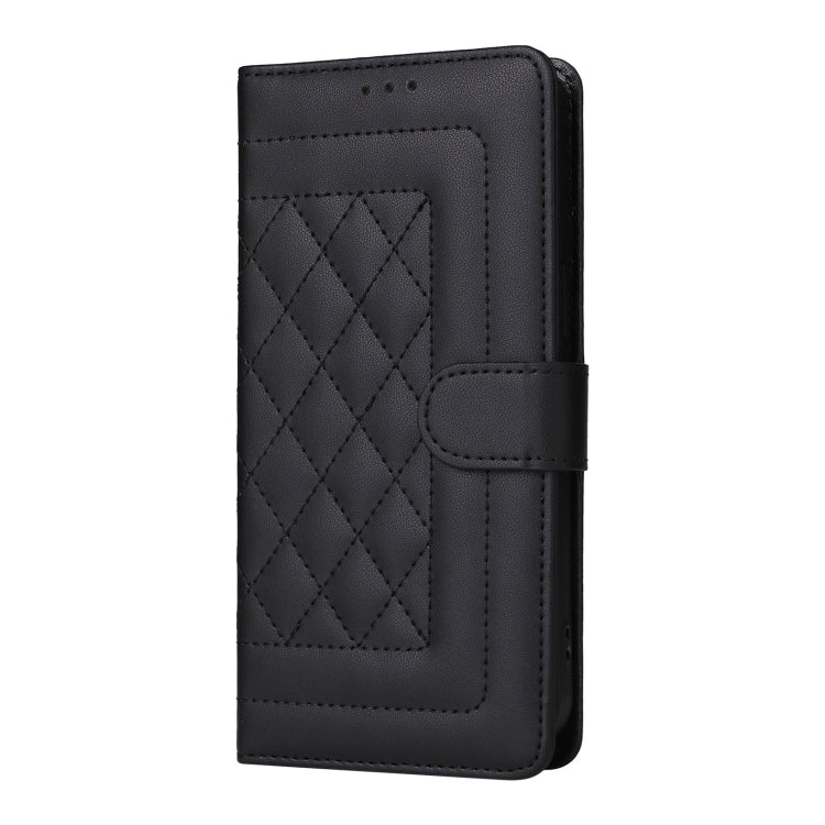 For Google Pixel 9 Pro Diamond Lattice Leather Flip Phone Case(Black) - Google Cases by buy2fix | Online Shopping UK | buy2fix