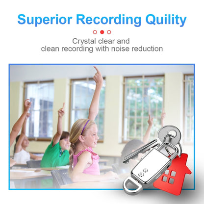 JNN S20 Zinc Alloy Keychain Voice Recorder, Memory:4GB(Silver) - Other Style by JNN | Online Shopping UK | buy2fix