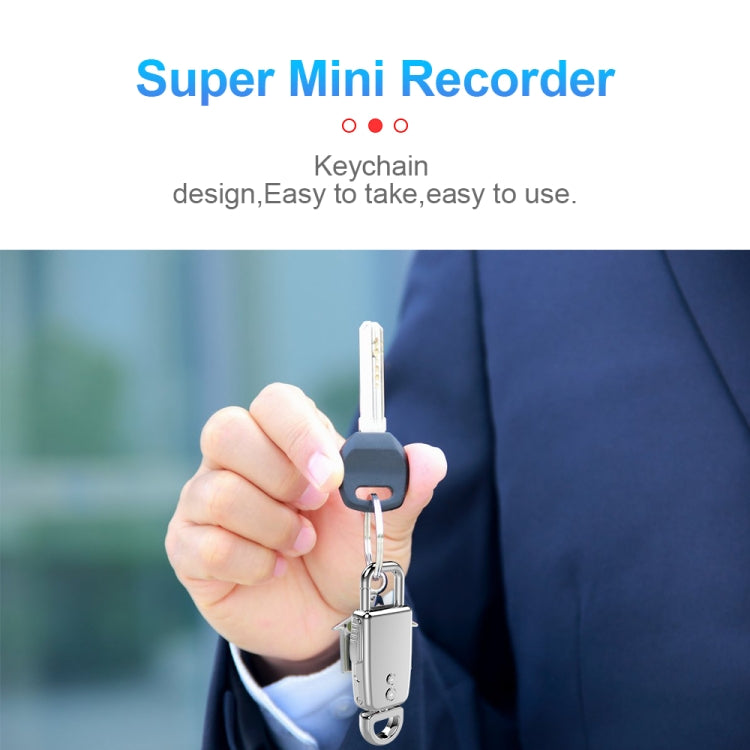 JNN S20 Zinc Alloy Keychain Voice Recorder, Memory:8GB(Silver) - Other Style by JNN | Online Shopping UK | buy2fix