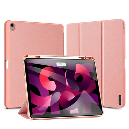 For iPad Air 13 2024 / 2025 DUX DUCIS Domo Series Cloth Texture Magnetic Leather Tablet Case(Pink) - iPad Air 13 2025 / 2024 Cases by DUX DUCIS | Online Shopping UK | buy2fix