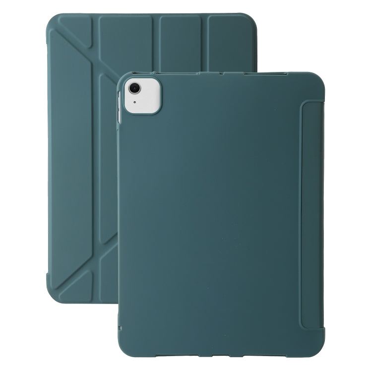 For iPad Air 13 2025 / 2024 TPU Deformation Flip Leather Tablet Case with Holder(Dark Green) - iPad Air 13 2025 / 2024 Cases by buy2fix | Online Shopping UK | buy2fix