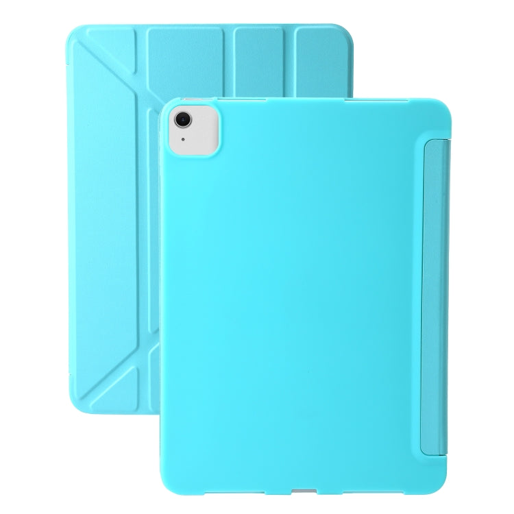 For iPad Air 13 2025 / 2024 TPU Deformation Flip Leather Tablet Case with Holder(Mint Blue) - iPad Air 13 2025 / 2024 Cases by buy2fix | Online Shopping UK | buy2fix