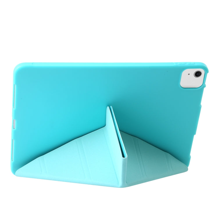 For iPad Air 13 2025 / 2024 TPU Deformation Flip Leather Tablet Case with Holder(Mint Blue) - iPad Air 13 2025 / 2024 Cases by buy2fix | Online Shopping UK | buy2fix