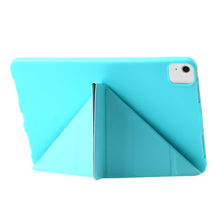 For iPad Air 13 2025 / 2024 TPU Deformation Flip Leather Tablet Case with Holder(Mint Blue) - iPad Air 13 2025 / 2024 Cases by buy2fix | Online Shopping UK | buy2fix