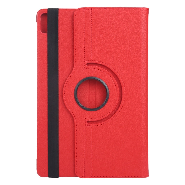 For iPad Pro 13 2024 360 Degree Rotation Litchi Texture Leather Tablet Case with Holder(Red) - iPad Pro 13 2024 Cases by buy2fix | Online Shopping UK | buy2fix