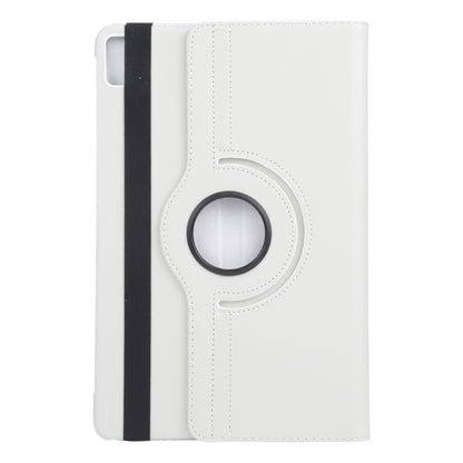 For iPad Air 11 2025 / 2024 360 Degree Rotation Litchi Texture Leather Tablet Case with Holder(White) - More iPad Cases by buy2fix | Online Shopping UK | buy2fix