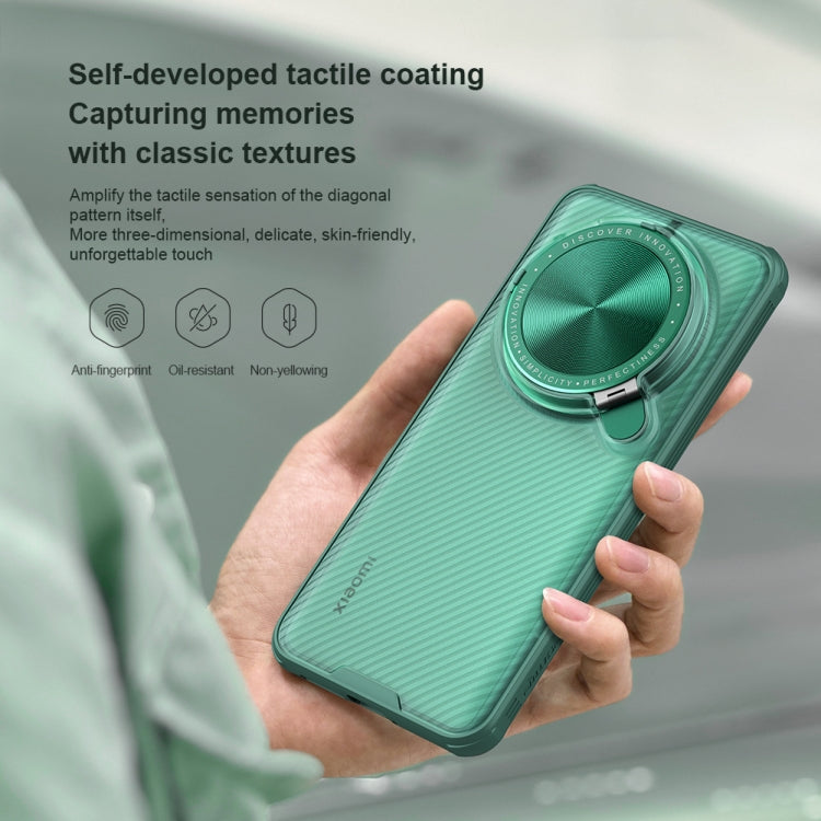 For Xiaomi 14 Ultra NILLKIN CamShield Prop Clear Version PC Phone Case(Green) - 14 Ultra Cases by NILLKIN | Online Shopping UK | buy2fix