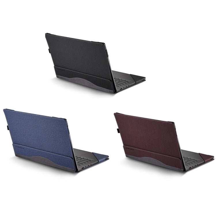 For HP Envy X360 15 inch 15-eu / 15-ew Leather Laptop Shockproof Protective Case(Wine Red) - 15 inch by buy2fix | Online Shopping UK | buy2fix