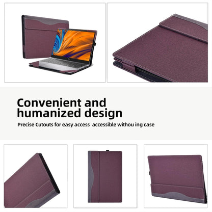 For HP Spectre X360 13 inch 13-ae / 13-ap Leather Laptop Shockproof Protective Case(Wine Red) - 13.3 inch by buy2fix | Online Shopping UK | buy2fix