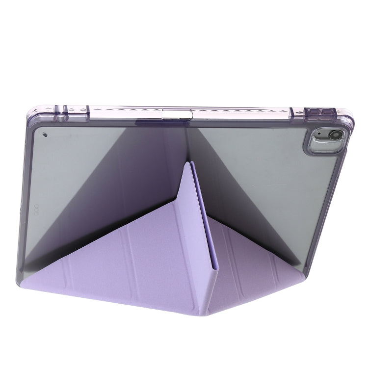 For iPad Air 13 2024 Clear Acrylic Deformation Leather Tablet Case(Purple) - iPad Air 13 2024 Cases by buy2fix | Online Shopping UK | buy2fix