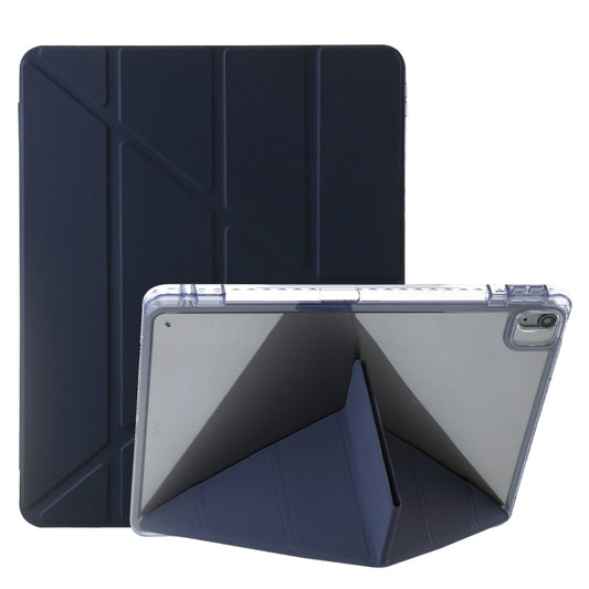 For iPad Air 11 2025 / 2024 Clear Acrylic Deformation Leather Tablet Case(Dark Blue) - iPad Air 11 2025 / 2024 Cases by buy2fix | Online Shopping UK | buy2fix