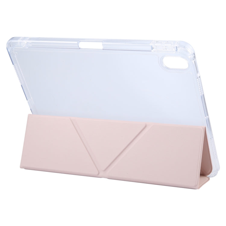 For iPad Pro 11 2024 GEBEI Deformation Leather Tablet Case(Pink) - iPad Pro 11 2024 Cases by GEBEI | Online Shopping UK | buy2fix