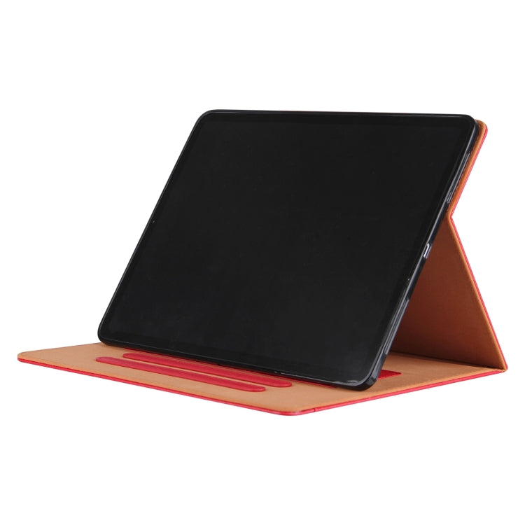 For iPad Pro 13 2024 Solid Color Metal Buckle Leather Smart Tablet Case(Red) - iPad Pro 13 2024 Cases by buy2fix | Online Shopping UK | buy2fix