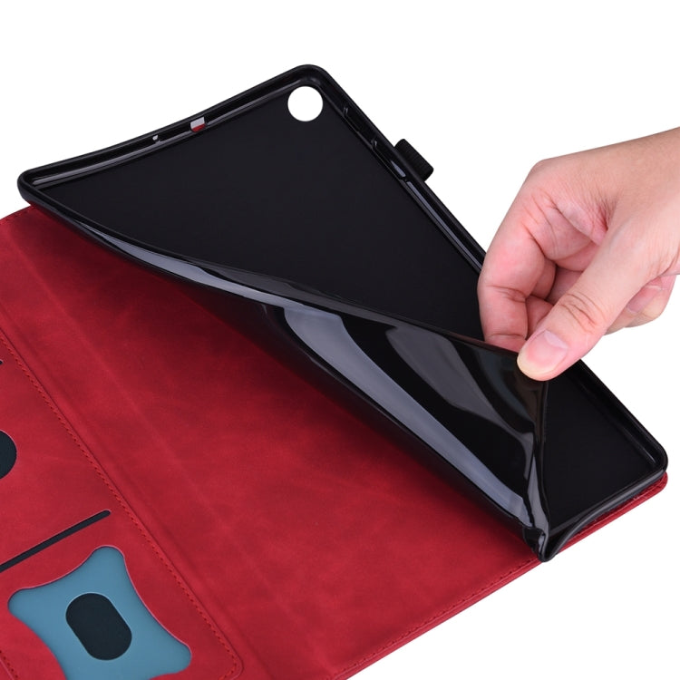 For iPad Pro 11 2024 Splicing Shockproof Leather Tablet Case(Red) - iPad Pro 11 2024 Cases by buy2fix | Online Shopping UK | buy2fix