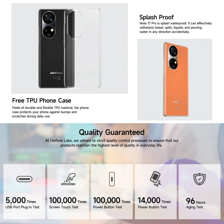 [HK Warehouse] Ulefone Note 17 Pro, 12GB+256GB, Screen Fingerprint, 6.78 inch Android 13 MediaTek Helio G99 MTK6789 Octa Core, NFC, Network: 4G(Velvet Black) - Ulefone by Ulefone | Online Shopping UK | buy2fix