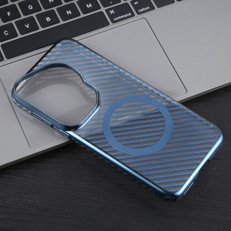 For Huawei Pura 70 Ultra 6D Plated Carbon Fiber Clear Magsafe PC Phone Case(Dream Blue) - Huawei Cases by buy2fix | Online Shopping UK | buy2fix