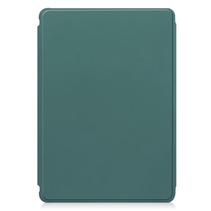 For iPad Pro 13 2024 Transparent Rotation Smart Leather Tablet Case(Dark Green) - iPad Pro 13 2024 Cases by buy2fix | Online Shopping UK | buy2fix