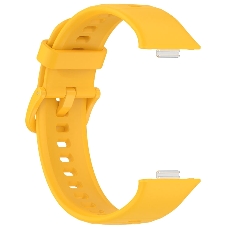 For Huawei Watch Fit3 Colorful Buckle Silicone Sports Watch Band(Yellow) - Watch Bands by buy2fix | Online Shopping UK | buy2fix