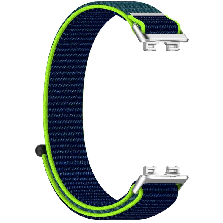 For Huawei Band 9 / 9 NFC / 8 / 8 NFC Nylon Loop Hook and Loop Fastener Watch Band(Lime Green) - Watch Bands by buy2fix | Online Shopping UK | buy2fix