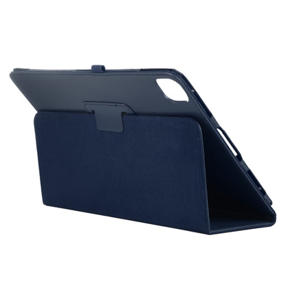 For iPad Air 11 2024 Litchi Texture Solid Color Leather Tablet Case(Dark Blue) - iPad Air 11 2024 Cases by buy2fix | Online Shopping UK | buy2fix