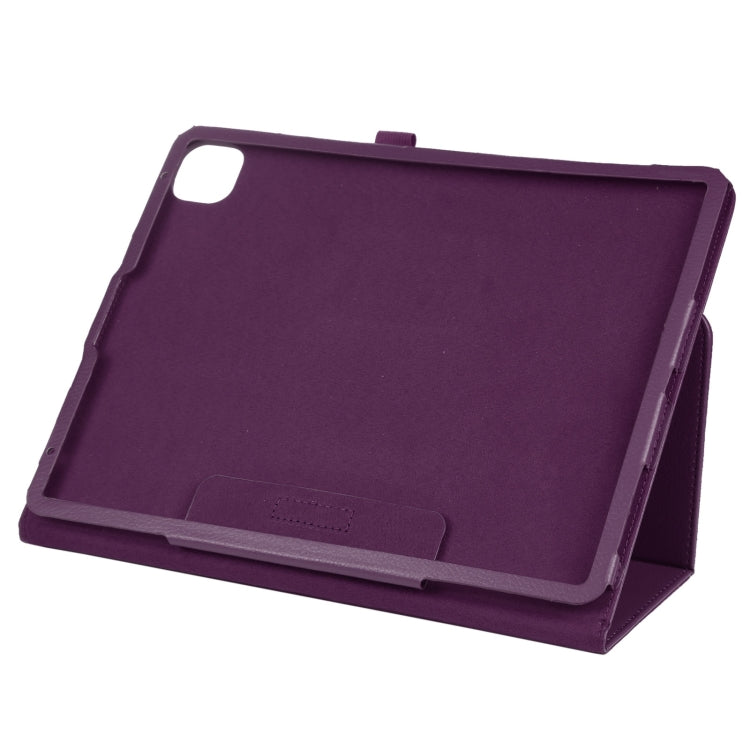 For iPad Air 11 2024 Litchi Texture Solid Color Leather Tablet Case(Purple) - iPad Air 11 2024 Cases by buy2fix | Online Shopping UK | buy2fix