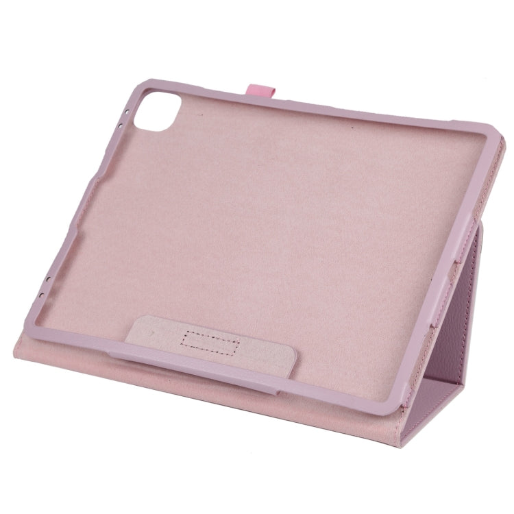 For iPad Air 11 2024 Litchi Texture Solid Color Leather Tablet Case(Pink) - iPad Air 11 2024 Cases by buy2fix | Online Shopping UK | buy2fix