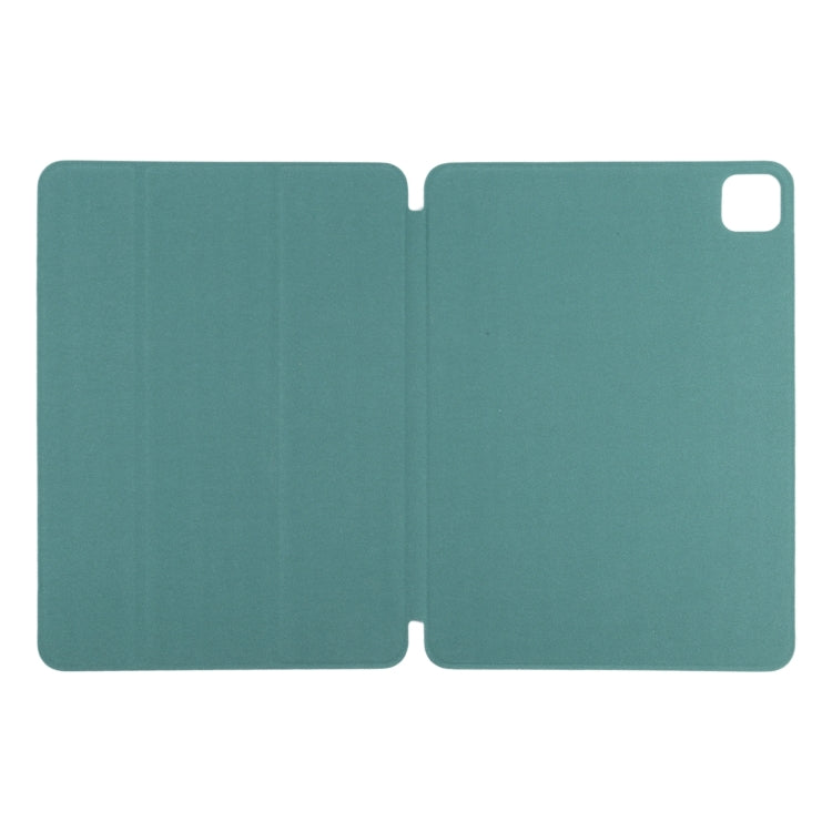 For iPad Pro 13 2024 Double-sided Clip Non-buckle Magnetic PU Smart Tablet Case(Green) - iPad Air 13 2024 Cases by buy2fix | Online Shopping UK | buy2fix