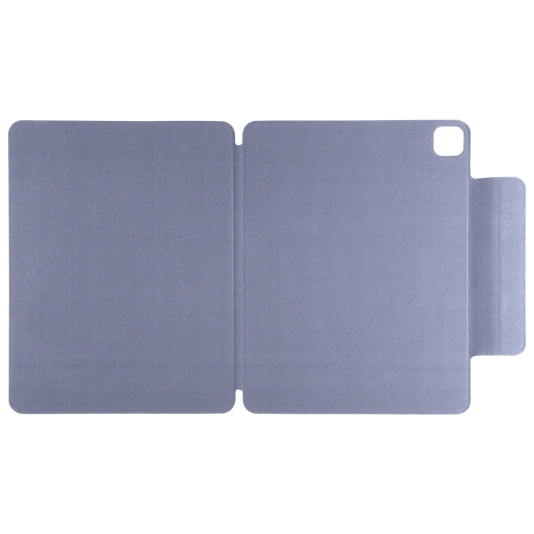 For iPad Pro 13 2024 Double-sided Clip Fixed Buckle Magnetic PU Leather Smart Tablet Case(Purple) - iPad Pro 13 2024 Cases by buy2fix | Online Shopping UK | buy2fix