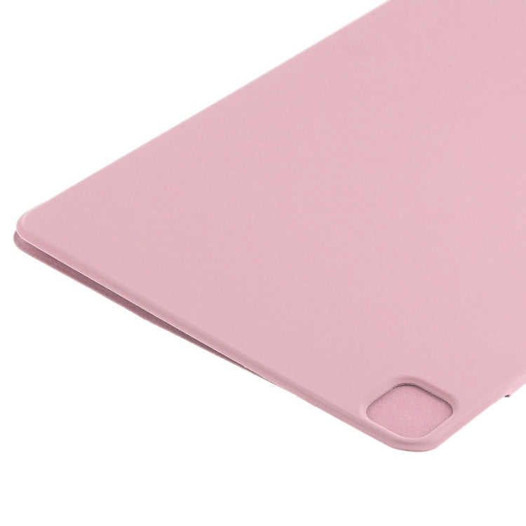 For iPad Pro 13 2024 Double-sided Clip Fixed Buckle Magnetic PU Leather Smart Tablet Case(Light Pink) - iPad Pro 13 2024 Cases by buy2fix | Online Shopping UK | buy2fix