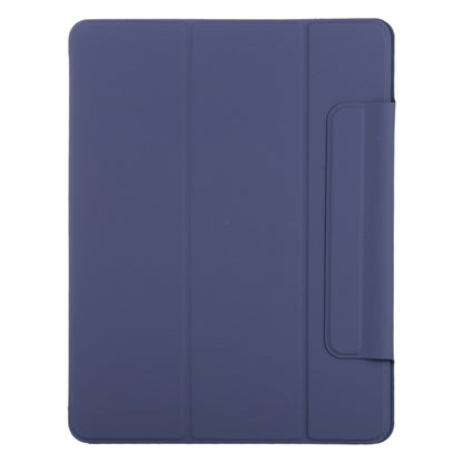 For iPad Air 13 2024 Double-sided Clip Fixed Buckle Magnetic PU Leather Smart Tablet Case(Dark Blue) - iPad Air 13 2024 Cases by buy2fix | Online Shopping UK | buy2fix