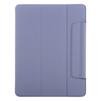 For iPad Air 13 2024 Double-sided Clip Fixed Buckle Magnetic PU Leather Smart Tablet Case(Purple) - iPad Air 13 2024 Cases by buy2fix | Online Shopping UK | buy2fix