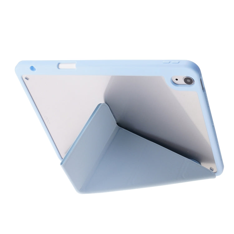 For iPad Air 11 2024 Deformation Transparent Acrylic Leather Tablet Case(Light Blue) - iPad Air 11 2024 Cases by buy2fix | Online Shopping UK | buy2fix