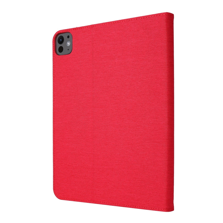 For iPad Pro 11 2024 Fabric Leather Tablet Case(Red) - iPad Pro 11 2024 Cases by buy2fix | Online Shopping UK | buy2fix