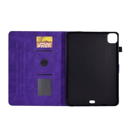 For iPad Pro 11 2024 Tower Embossed Leather Smart Tablet Case(Purple) - iPad Pro 11 2024 Cases by buy2fix | Online Shopping UK | buy2fix