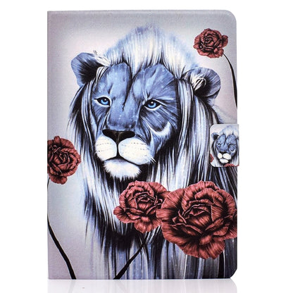 For iPad Pro 11 2024 Colored Drawing Smart Leather Tablet Case(Rose Lion) - iPad Pro 11 2024 Cases by buy2fix | Online Shopping UK | buy2fix