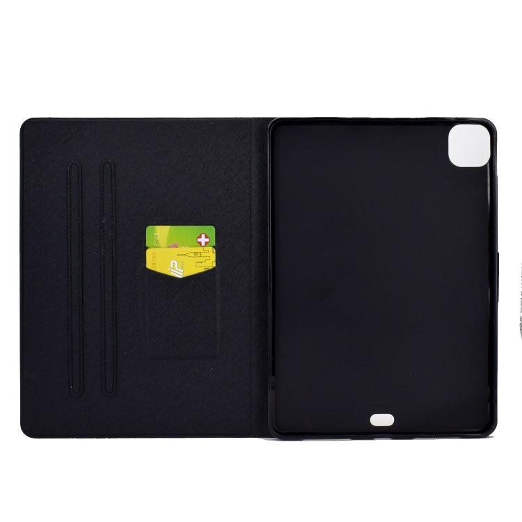 For iPad Pro 11 2024 Colored Drawing Smart Leather Tablet Case(Big Headed Cat) - iPad Pro 11 2024 Cases by buy2fix | Online Shopping UK | buy2fix