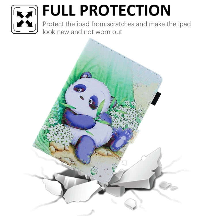 For iPad Pro 11 2024 Colored Drawing Leather Smart Tablet Case(Cute Panda) - iPad Pro 11 2024 Cases by buy2fix | Online Shopping UK | buy2fix