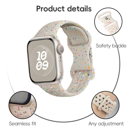 For Apple Watch Ultra 49mm Hole Style Butterfly Buckle Camouflage Silicone Watch Band(Light Mint) - Watch Bands by buy2fix | Online Shopping UK | buy2fix