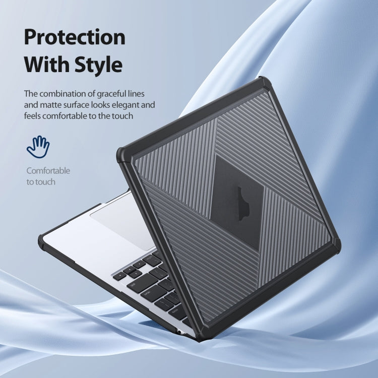 For MacBook Air 13.6 2022/2024 A2681 DUX DUCIS LCGH Laptop Frosted Protective Case(Black) - MacBook Air Cases by DUX DUCIS | Online Shopping UK | buy2fix